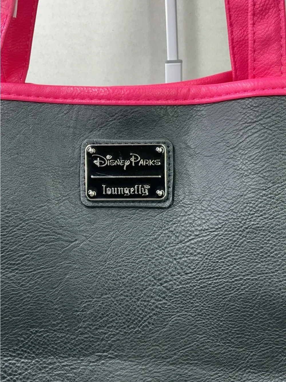 Disney Parks Loungefly Mickey Mouse Imagination Pink Sequin Tote Bag.